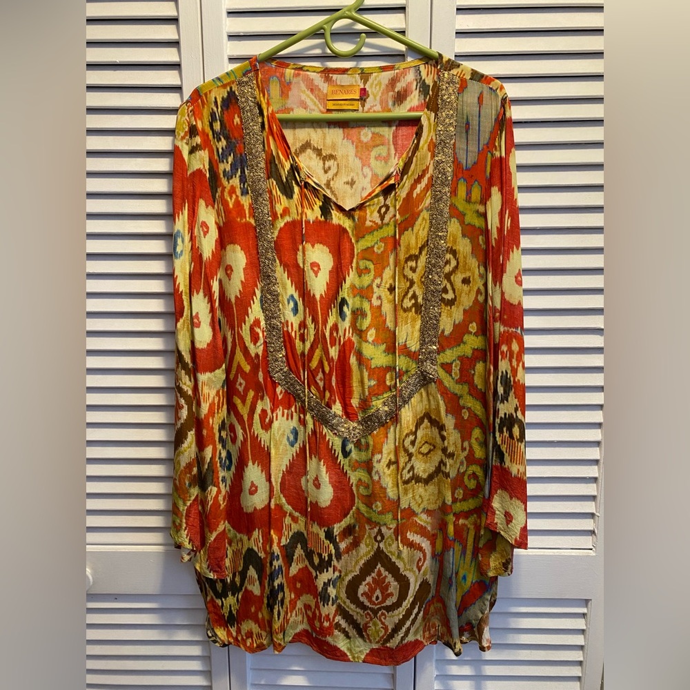 Anthropologie Benares Tunic Top S